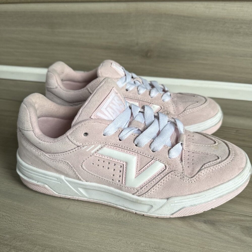 Vans Unisex Upland Chunky 90s Low-Top Y2K Sneakers Pink Suede Size US:M9/W10.5
